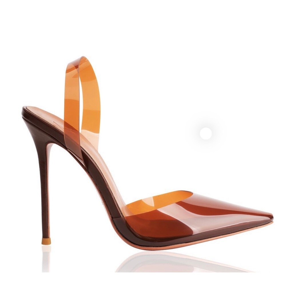 Brown Clear Heels